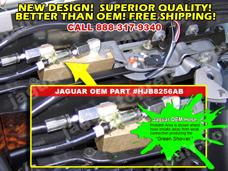 Jaguar Hose Part #HJB8256AB Green Shower Call Now 888-317-9340